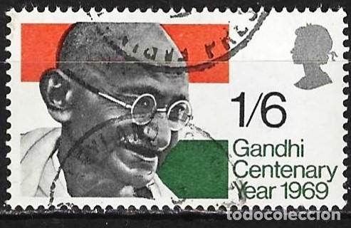 Sellos: Gran Breta&ntilde;a 1969 - Mi 527 - YT 574 - Mahatma Gandhi