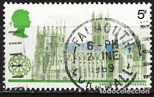 Timbres: Gran Breta&ntilde;a 1969 - Mi 519 - YT 566 - Catedral de Canterbury