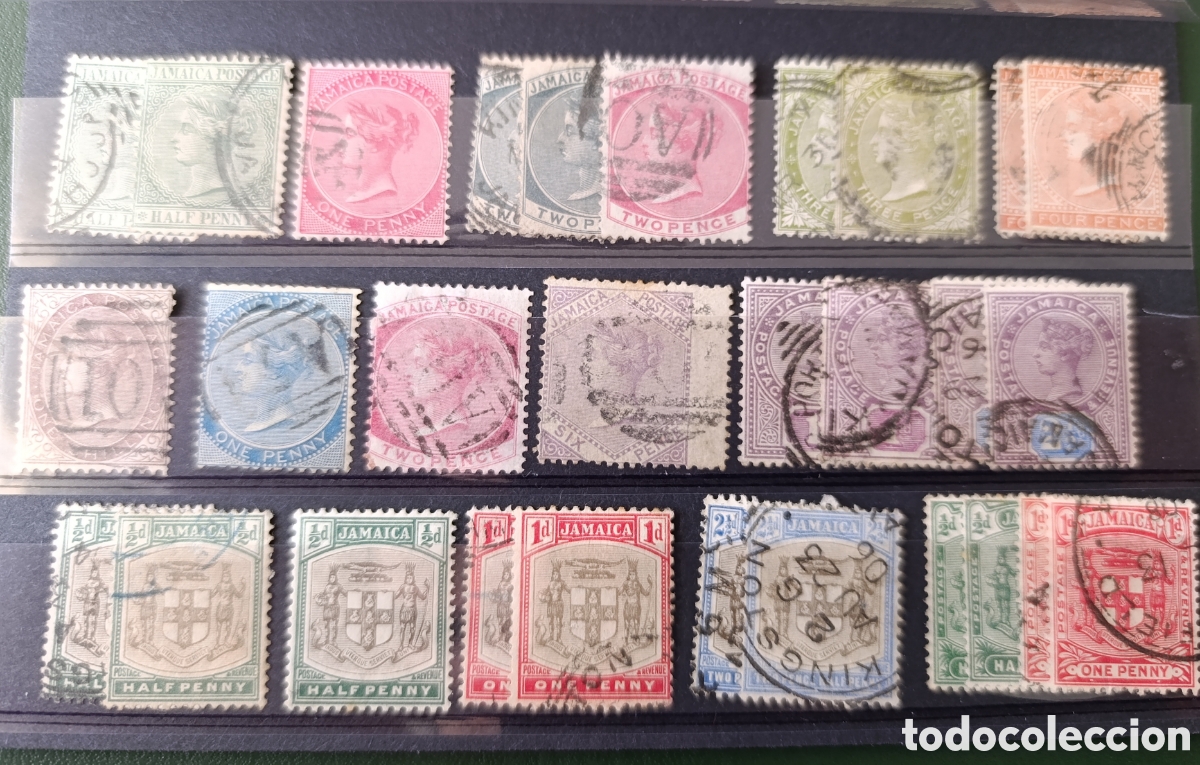Sellos: Lote de sellos Jamaica colonias brit&aacute;nicas inglesas 1