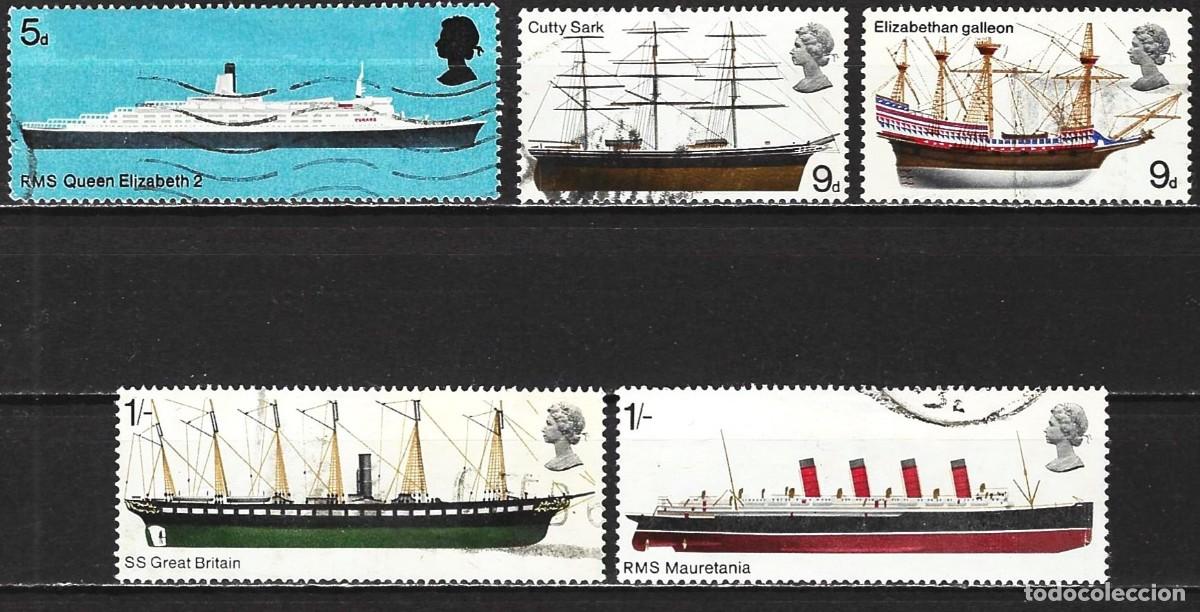 Sellos: Gran Breta&ntilde;a 1969 - Mi 498... - YT 549... - Barcos famosos