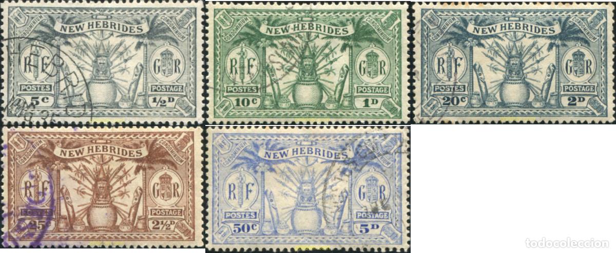Sellos: 780189 USED NUEVAS HEBRIDAS 1925 SERIE BASICA