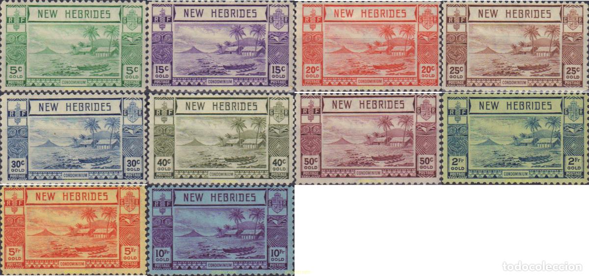 Sellos: 628810 MNH NUEVAS HEBRIDAS 1938 PAISAJES