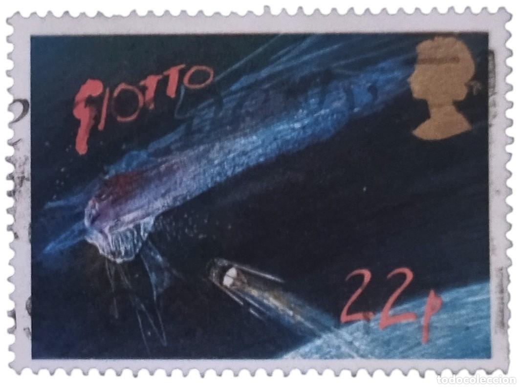 Sellos: GRAN BRETA&Ntilde;A 1986 Cometa Halley. USADO.