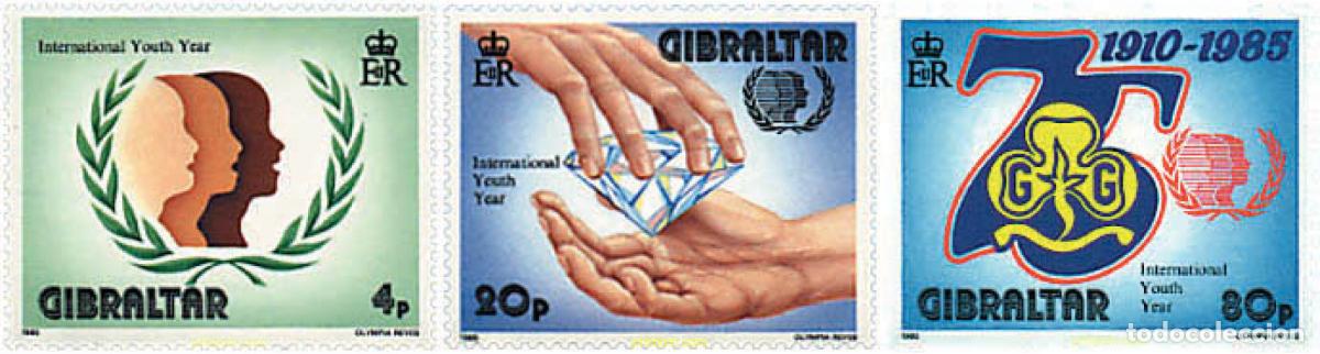 Sellos: 83431 MNH GIBRALTAR 1985 A&Ntilde;O INTERNACIONAL DE LA JUVENTUD