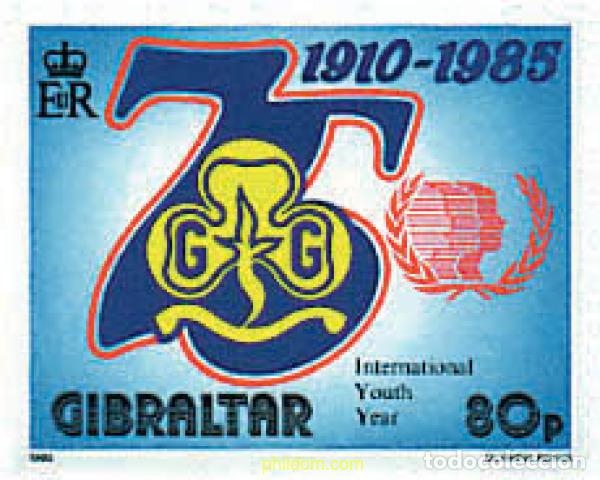 Sellos: 265301 MNH GIBRALTAR 1985 A&Ntilde;O INTERNACIONAL DE LA JUVENTUD