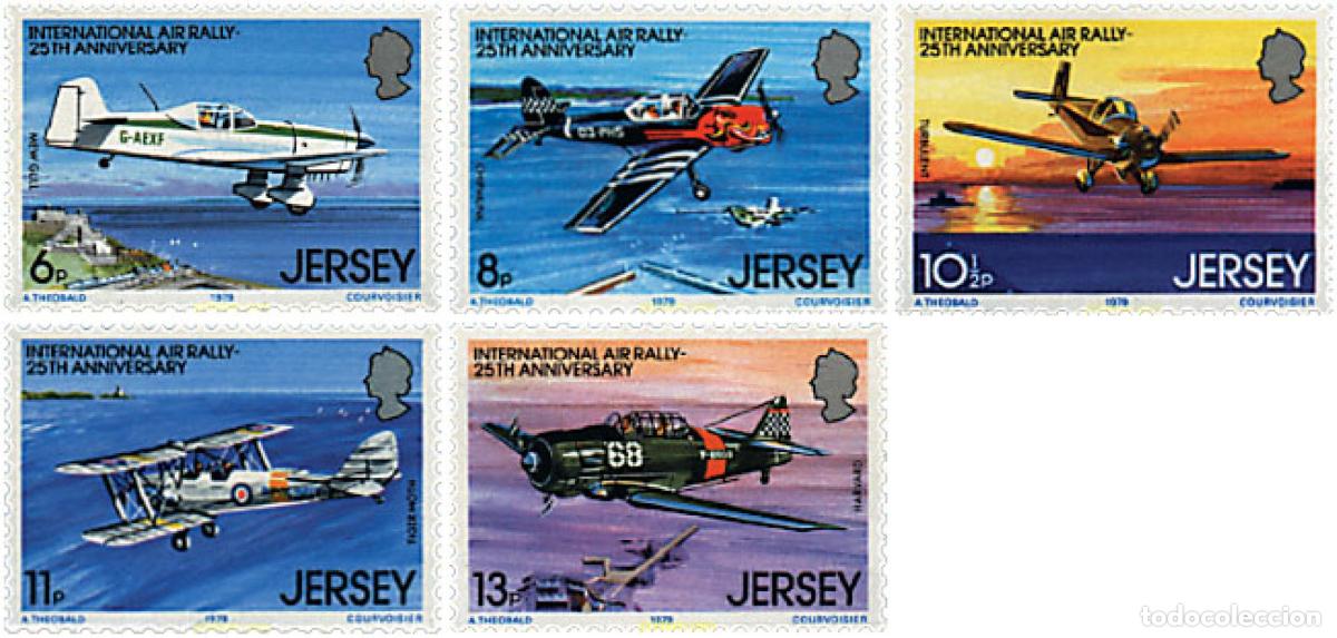 Sellos: 66504 MNH JERSEY 1979 25 RALLYE INTERNACIONAL DE AVIACION
