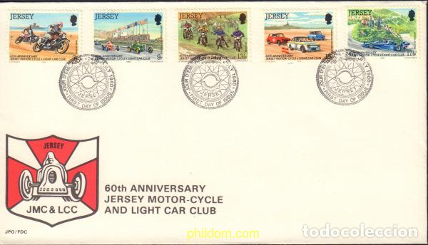 Sellos: 376328 MNH JERSEY 1980 60 ANIVERSARIO DEL CLUB DE AUTOMOVILISMO Y MOTOCICLISMO