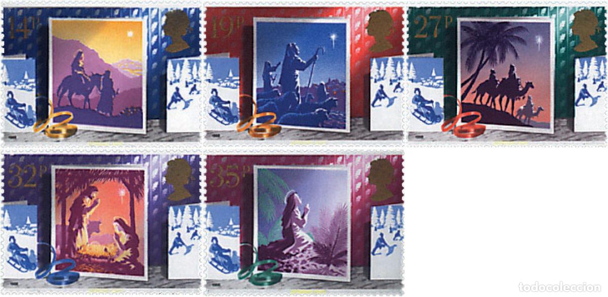 Sellos: 66136 MNH GRAN BRETA&Ntilde;A 1988 NAVIDAD