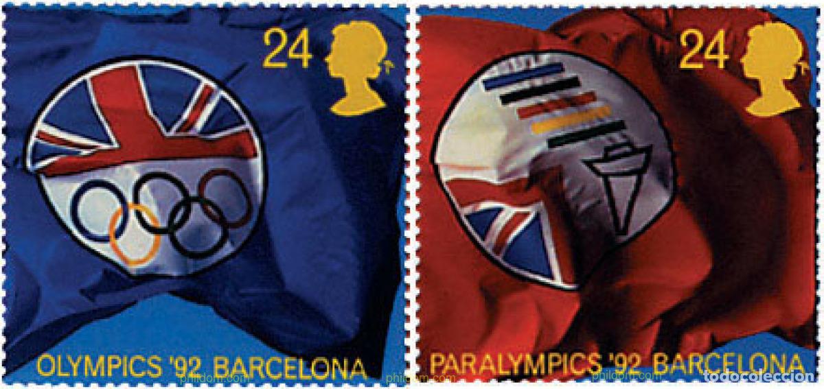 Sellos: 257996 MNH GRAN BRETA&Ntilde;A 1992 25 JUEGOS OLIMPICOS VERANO BARCELONA - JUEGOS PARALIMPICOS BARCELONA