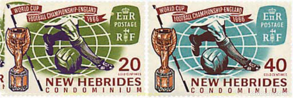 Sellos: 584602 MNH NUEVAS HEBRIDAS 1966 COPA DEL MUNDO DE FUTBOL. INGLATERRA-66
