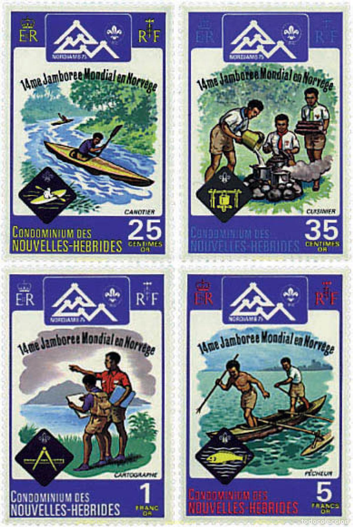 Sellos: 229757 MNH NUEVAS HEBRIDAS 1975 14 JAMBOREE MUNDIAL EN NORUEGA