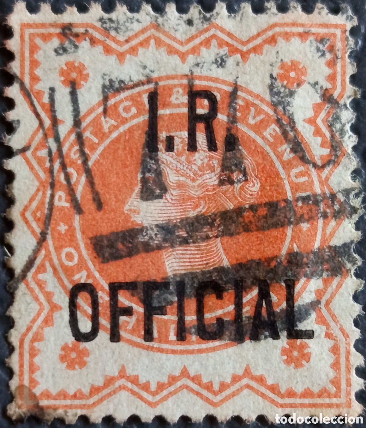 Sellos: Gran Breta&ntilde;a 1888 - Victoria &frac12;d Bermell&oacute;n &rdquo;I.R. OFFICIAL&rdquo; - SG O13 - Usado