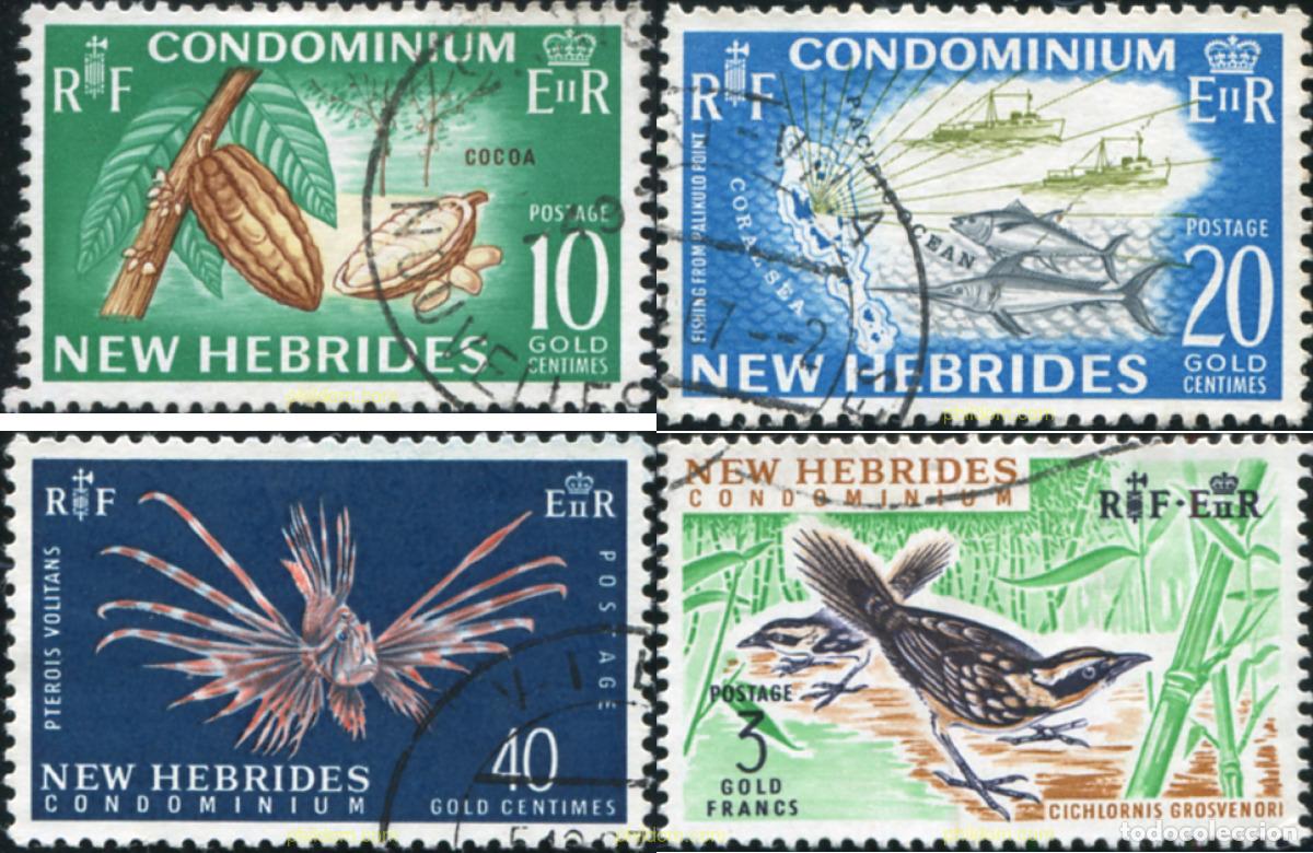 Sellos: 780202 USED NUEVAS HEBRIDAS 1965 FLORA Y FAUNA