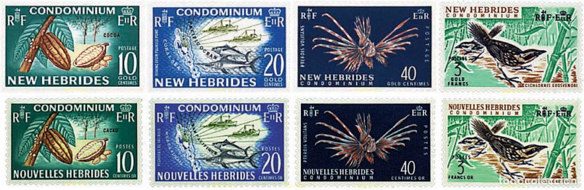 Sellos: 33591 MNH NUEVAS HEBRIDAS 1965 FLORA Y FAUNA