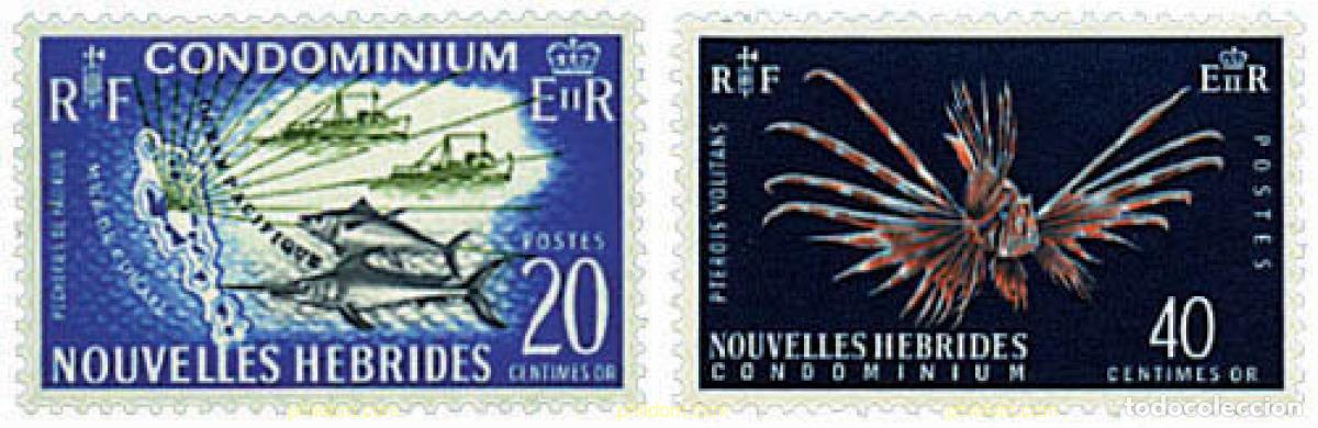 Sellos: 229769 MNH NUEVAS HEBRIDAS 1965 FLORA Y FAUNA