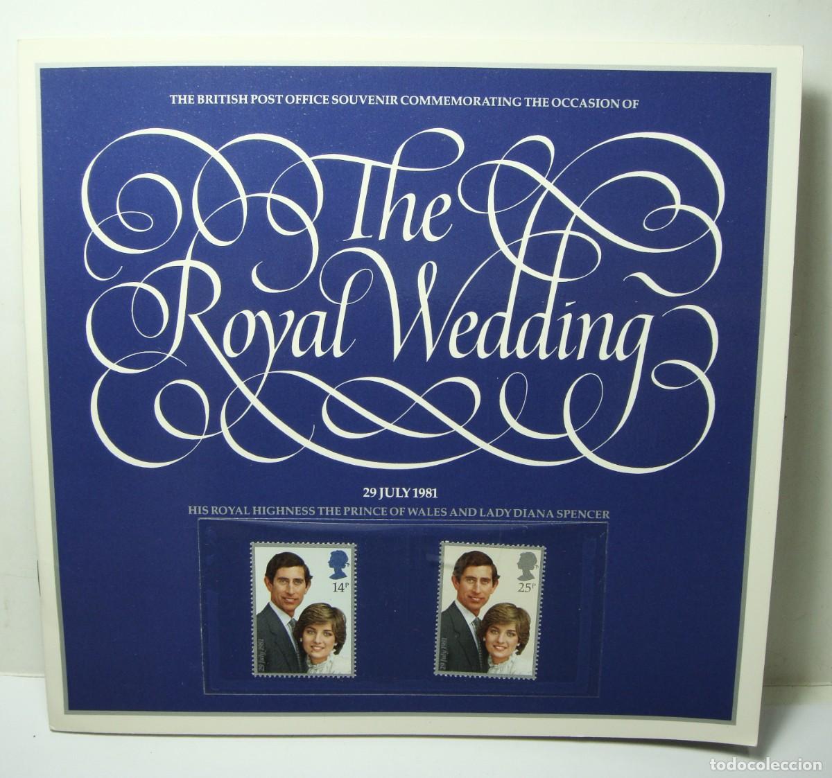Sellos: Carpeta Filat&eacute;lica Royal Wedding &middot; Carlos y Diana &middot; Royal Mail &middot; ca. 1981