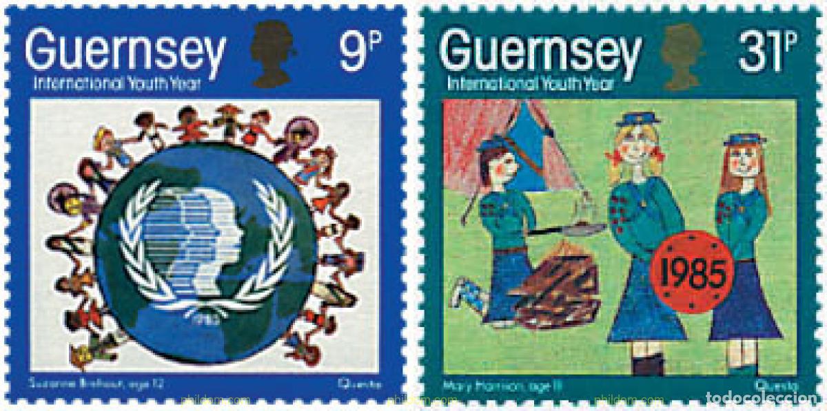 Sellos: 38113 MNH GUERNSEY 1985 A&Ntilde;O INTERNACIONAL DE LA JUVENTUD