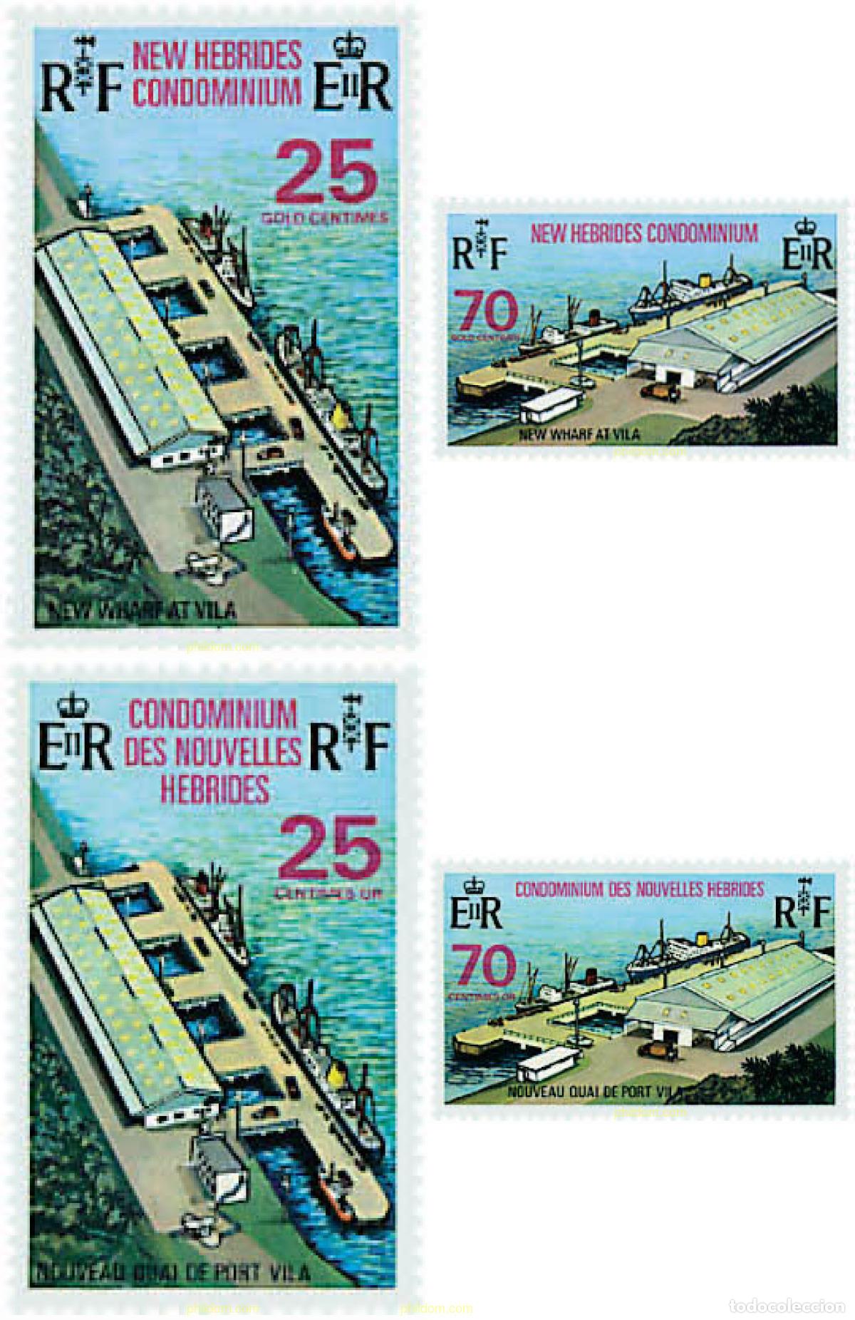 Sellos: 45427 MNH NUEVAS HEBRIDAS 1973 NUEVO MUELLE PUBLICO EN PORT-VILA