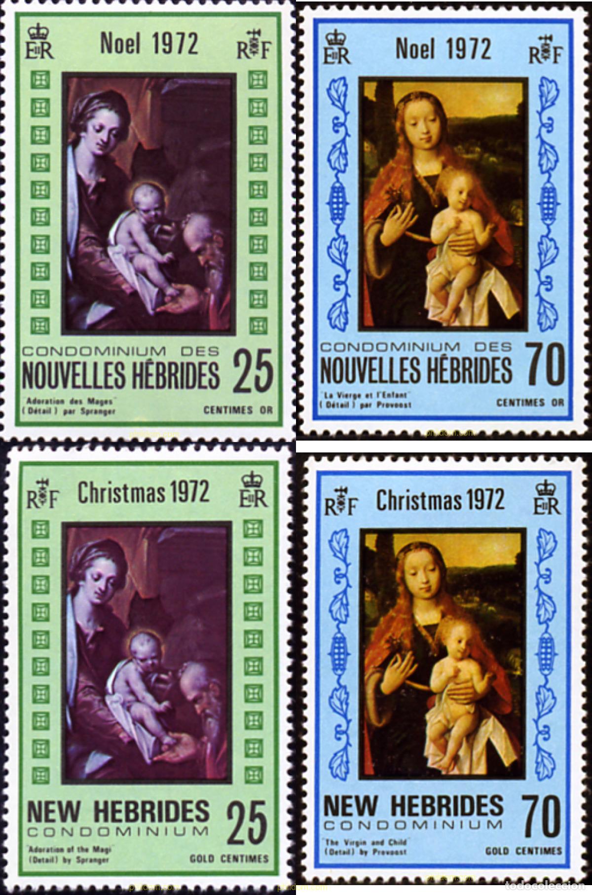 Sellos: 309061 MNH NUEVAS HEBRIDAS 1972 NAVIDAD