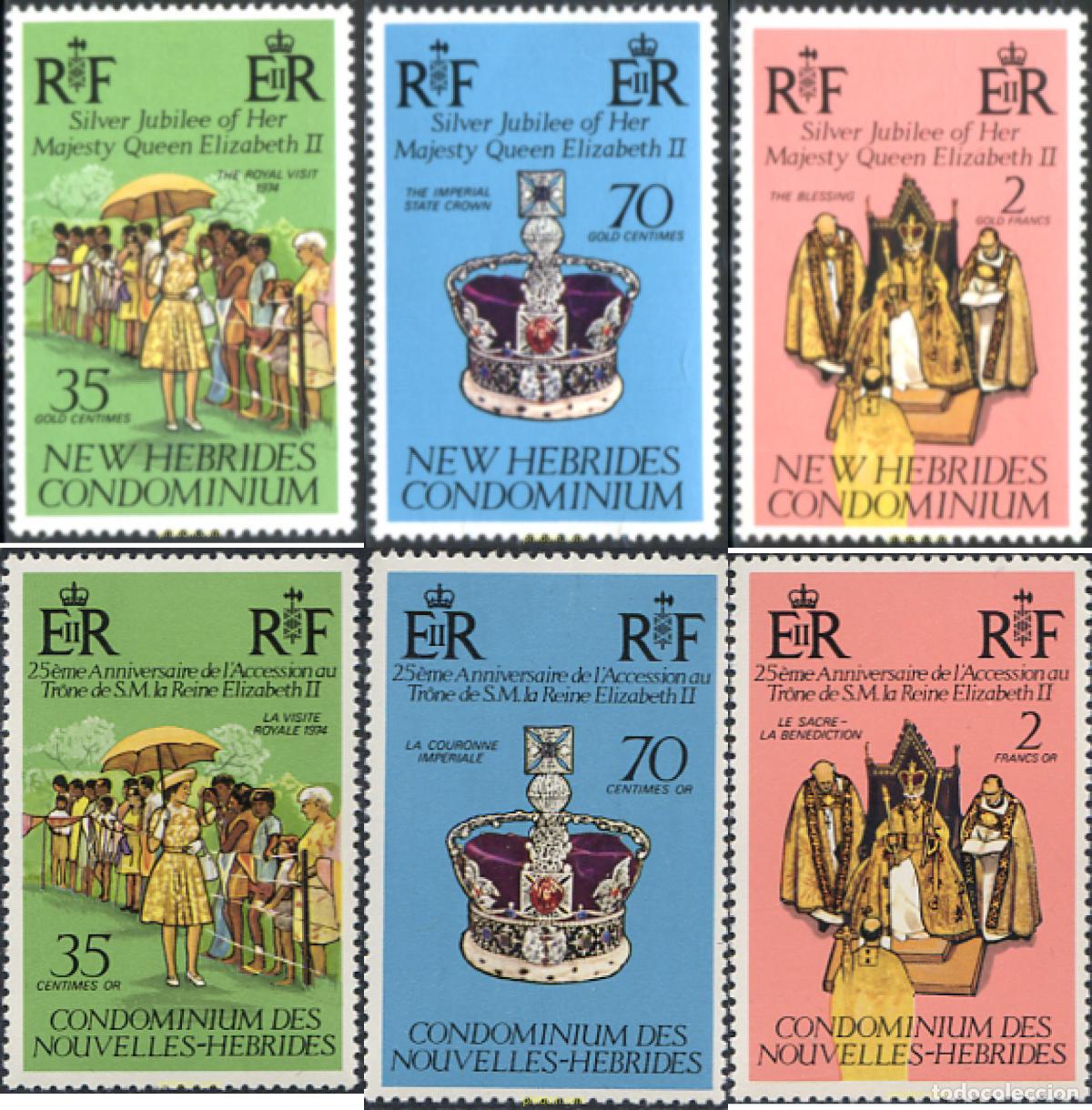 Sellos: 229772 MNH NUEVAS HEBRIDAS 1977 PERSONAJES