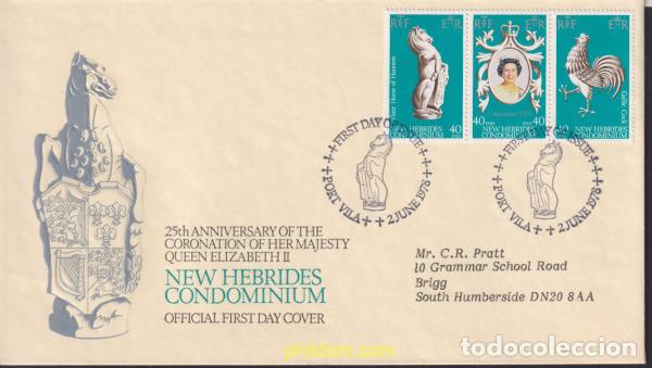 Sellos: 557718 MNH NUEVAS HEBRIDAS 1978 25 ANIVERSARIO DE LA CORONACION DE ISABEL II