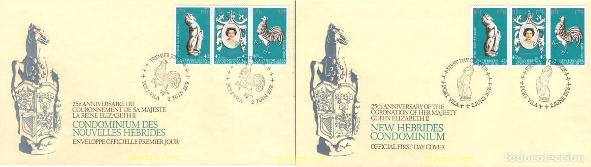 Sellos: 692863 MNH NUEVAS HEBRIDAS 1978 25 ANIVERSARIO DE LA CORONACION DE ISABEL II