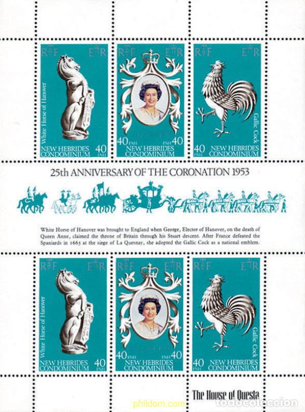 Sellos: 346335 HINGED NUEVAS HEBRIDAS 1978 25 ANIVERSARIO DE LA CORONACION DE ISABEL II