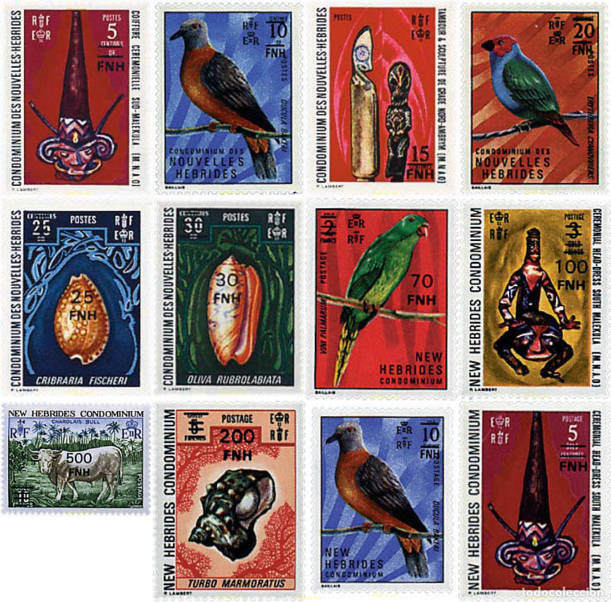 Sellos: 229756 MNH NUEVAS HEBRIDAS 1977 MOTIVOS VARIOS