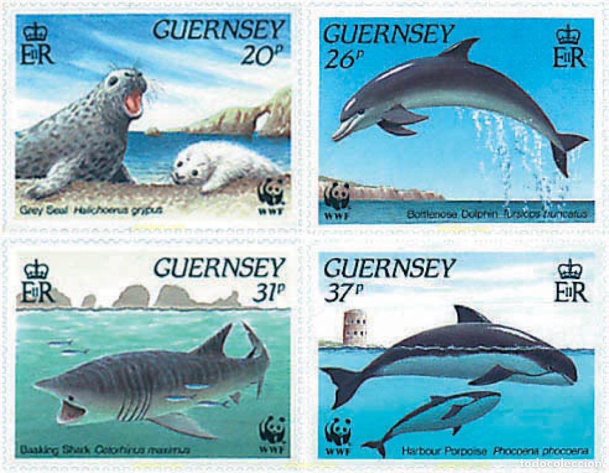 Sellos: 90817 MNH GUERNSEY 1990 FAUNA MARINA DE GUERNSEY