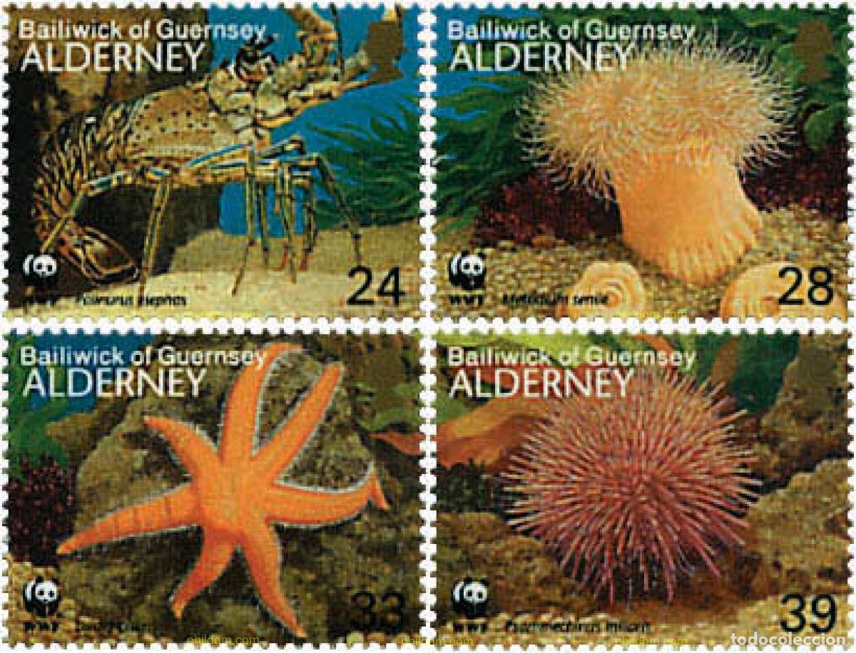 Sellos: 73929 MNH ALDERNEY 1993 FAUNA MARINA DE ALDERNEY