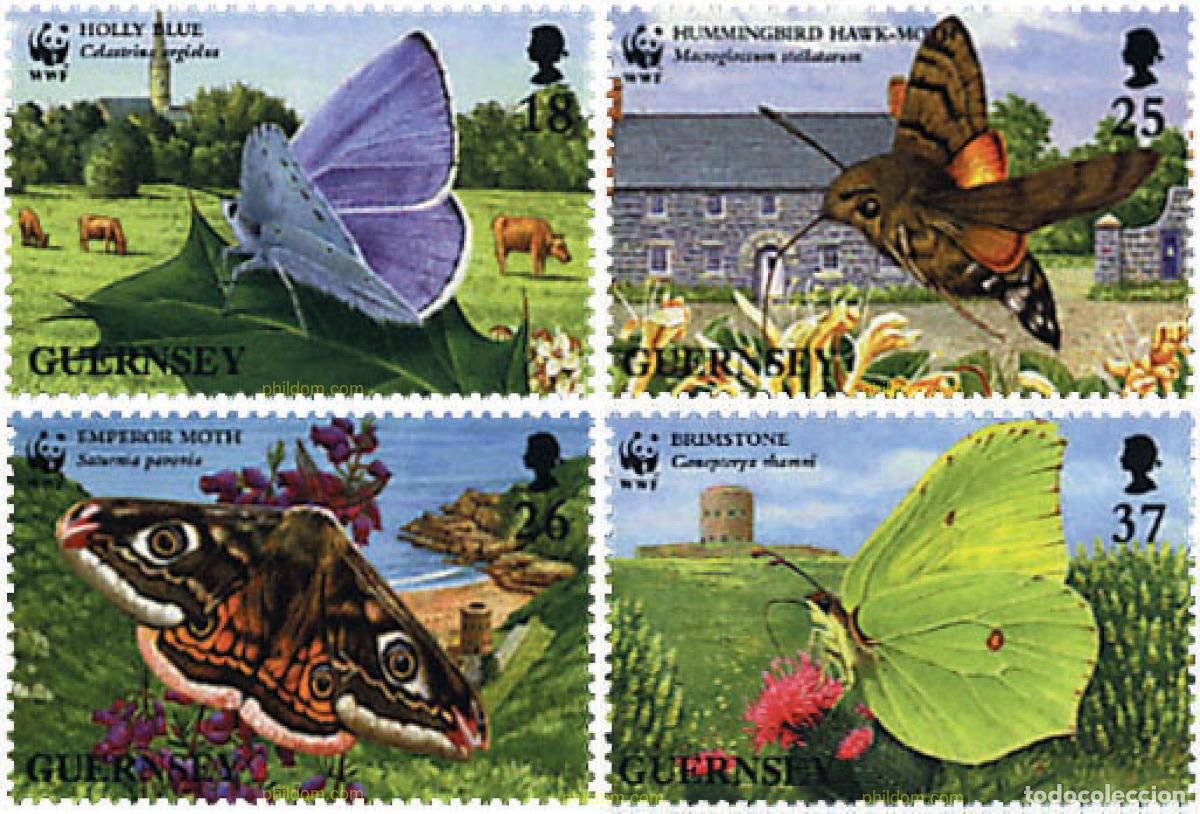 Sellos: 91739 MNH GUERNSEY 1997 MARIPOSAS Y POLILLAS