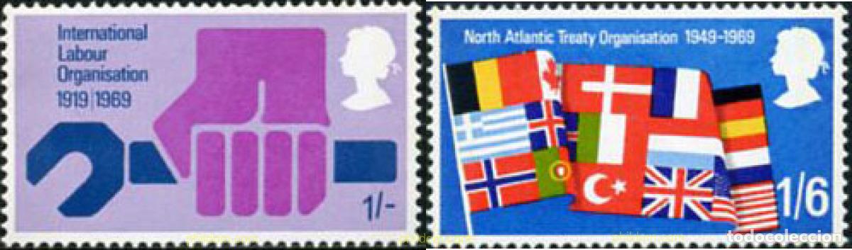 Sellos: 212159 MNH GRAN BRETA&Ntilde;A 1969 EUROPA CEPT. ANIVERSARIOS
