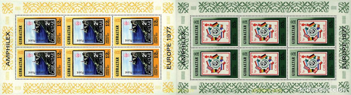 Sellos: 595721 MNH GIBRALTAR 1977 AMPHILEX 77. EXPOSICION FILATELICA INTERNACIONAL
