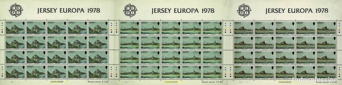 Sellos: 8905 MNH JERSEY 1978 EUROPA CEPT. ARQUITECTURA