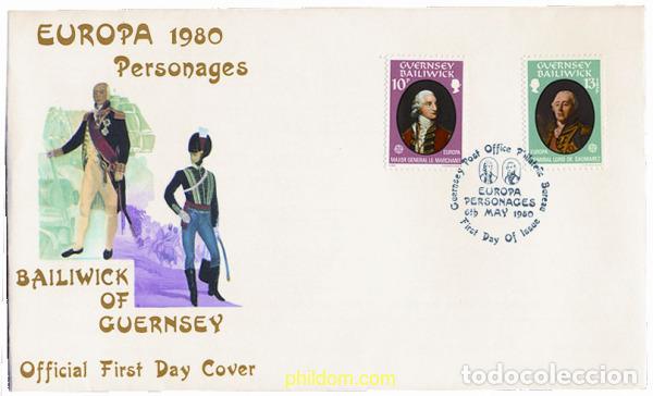 Sellos: 23875 MNH GUERNSEY 1980 EUROPA CEPT. GENTE FAMOSA