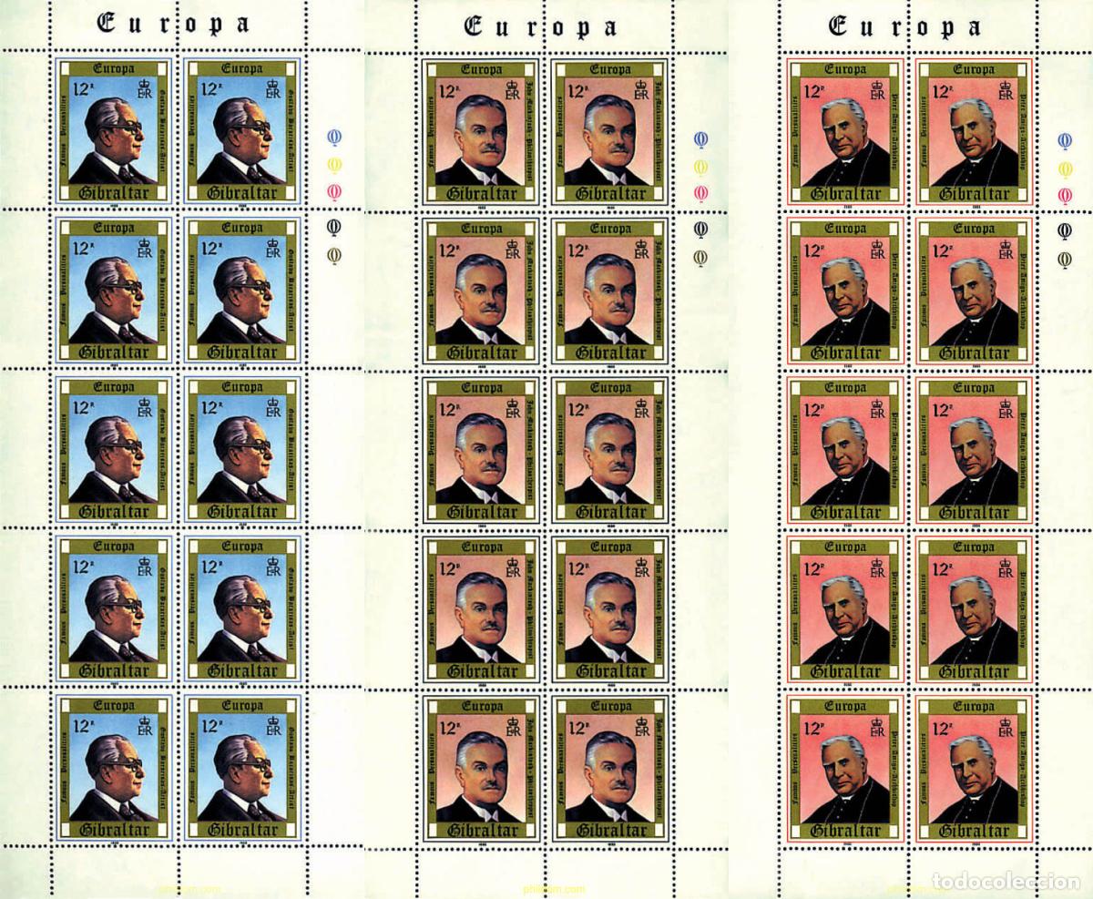 Sellos: 8916 MNH GIBRALTAR 1980 EUROPA CEPT. GENTE FAMOSA