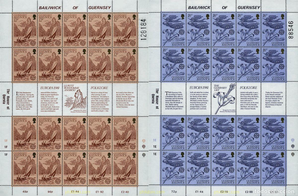 Briefmarken: 7628 MNH GUERNSEY 1981 EUROPA CEPT. FOLCLORE