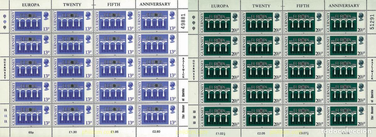 Sellos: 8947 MNH GUERNSEY 1984 EUROPA CEPT. 25 ANIVERSARIO DE LA CEPT