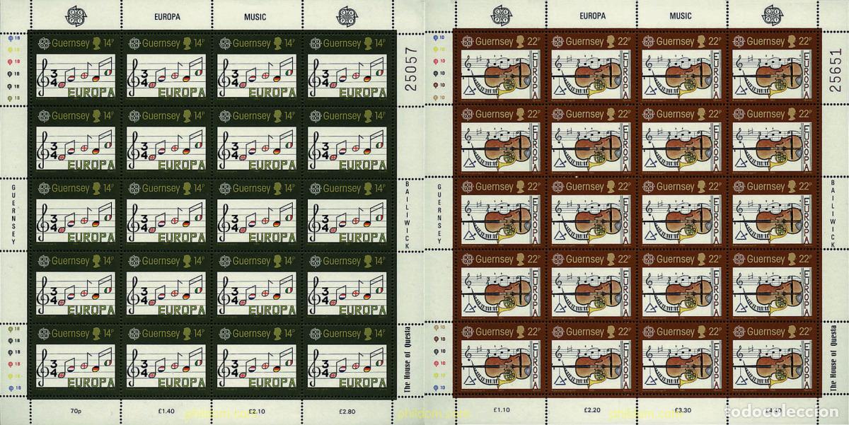 Sellos: 8956 MNH GUERNSEY 1985 EUROPA CEPT. A&Ntilde;O EUROPEO DE LA MUSICA