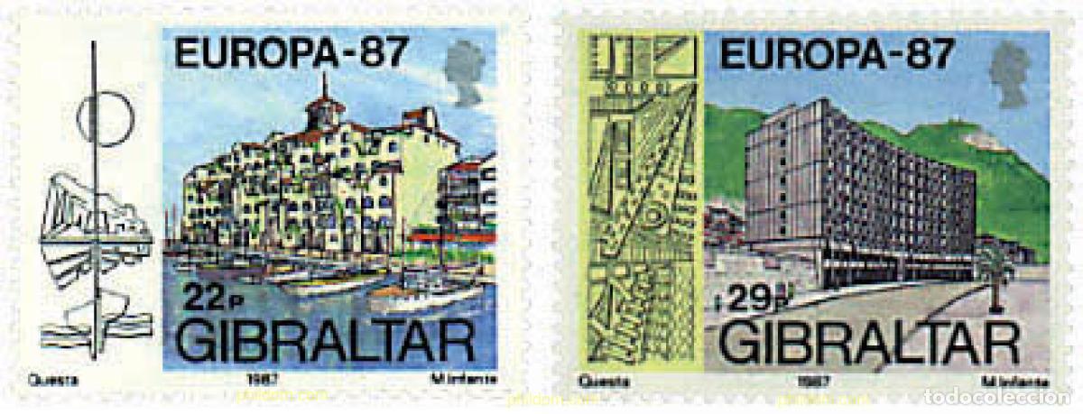 Sellos: 78368 MNH GIBRALTAR 1987 EUROPA CEPT. ARQUITECTURA MODERNA