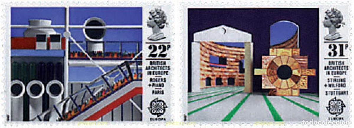Sellos: 211615 MNH GRAN BRETA&Ntilde;A 1987 EUROPA CEPT. ARQUITECTURA MODERNA