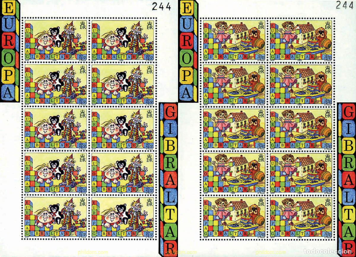 Sellos: 7686 MNH GIBRALTAR 1989 EUROPA CEPT. JUEGOS INFANTILES