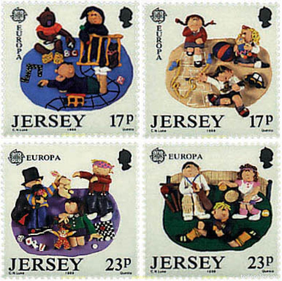 Sellos: 73811 MNH JERSEY 1989 EUROPA CEPT. JUEGOS INFANTILES