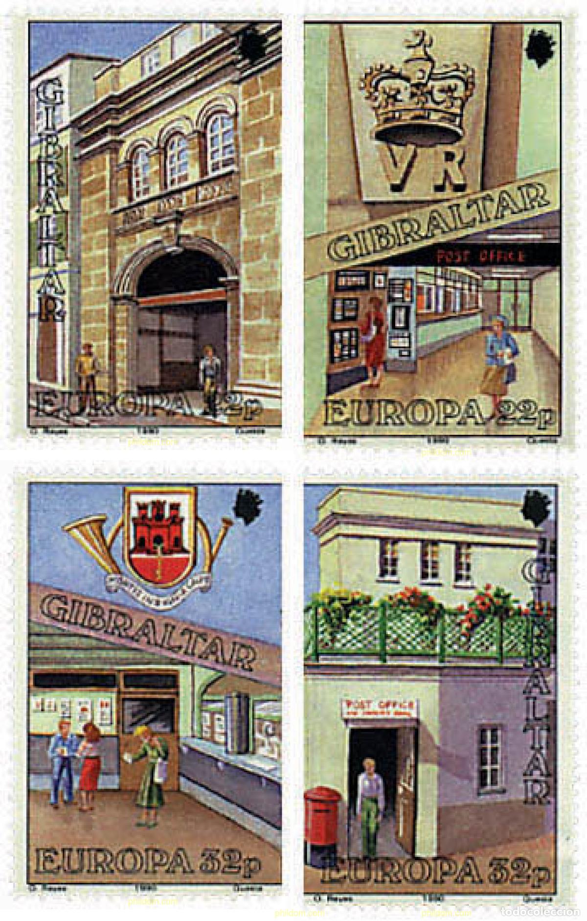 Sellos: 83449 MNH GIBRALTAR 1990 EUROPA CEPT. OFICINAS POSTALES