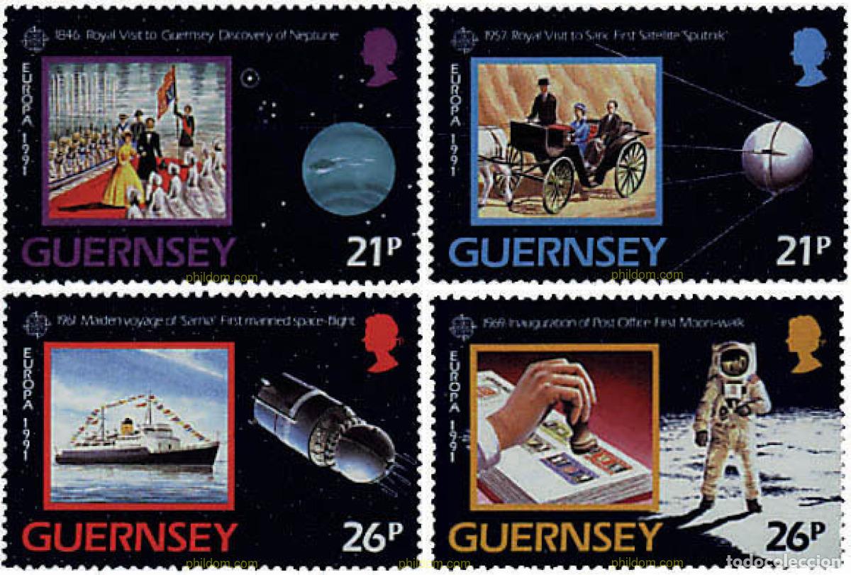 Stamps: 90820 MNH GUERNSEY 1991 EUROPA CEPT. TELECOMUNICACIONES