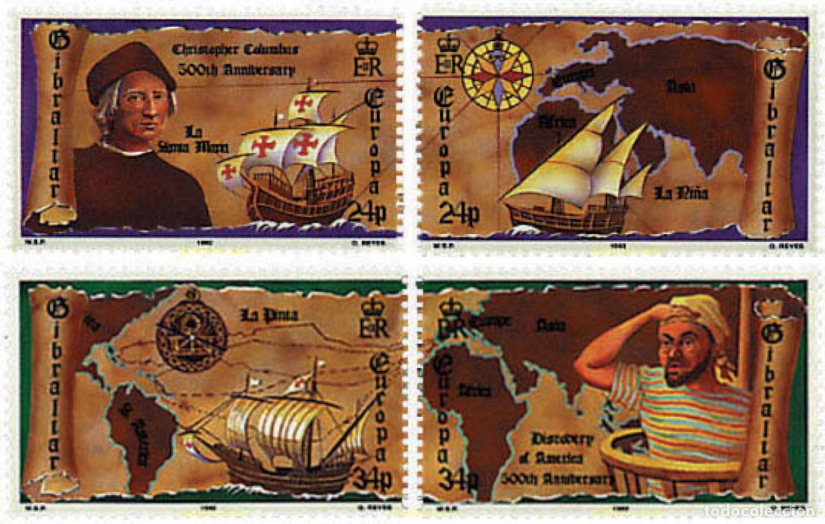 Briefmarken: 83462 MNH GIBRALTAR 1992 EUROPA CEPT. 500 ANIVERSARIO DEL DESCUBRIMIENTO DE AMERICA