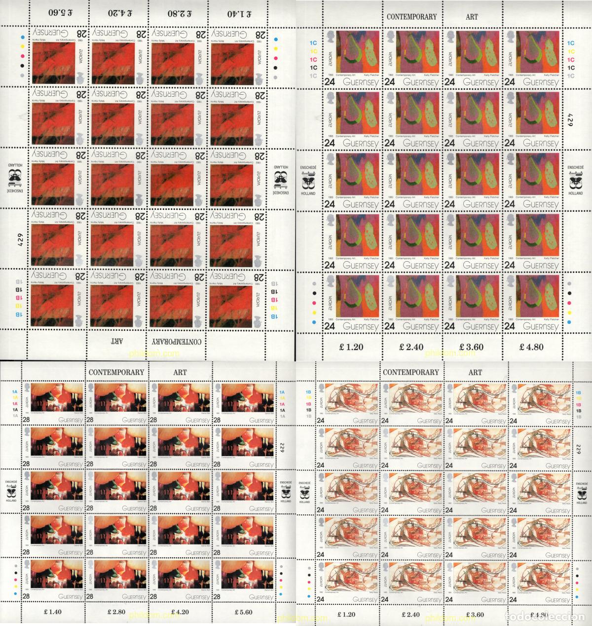 Sellos: 9042 MNH GUERNSEY 1993 EUROPA CEPT. ARTE CONTEMPORANEO