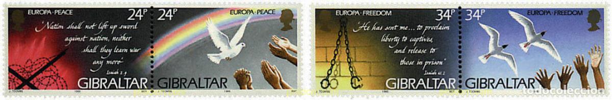 Sellos: 4586 MNH GIBRALTAR 1995 EUROPA CEPT. PAZ Y LIBERTAD