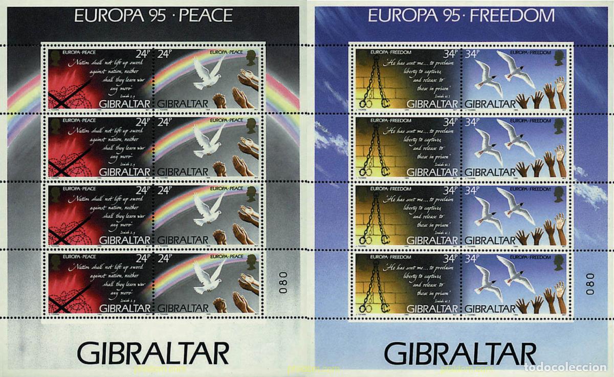 Sellos: 7690 MNH GIBRALTAR 1995 EUROPA CEPT. PAZ Y LIBERTAD
