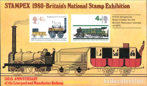 Sellos: 313729 MNH GRAN BRETA&Ntilde;A 1975 150 ANIVERSARIO DE LOS FERROCARRILES DE VAPOR